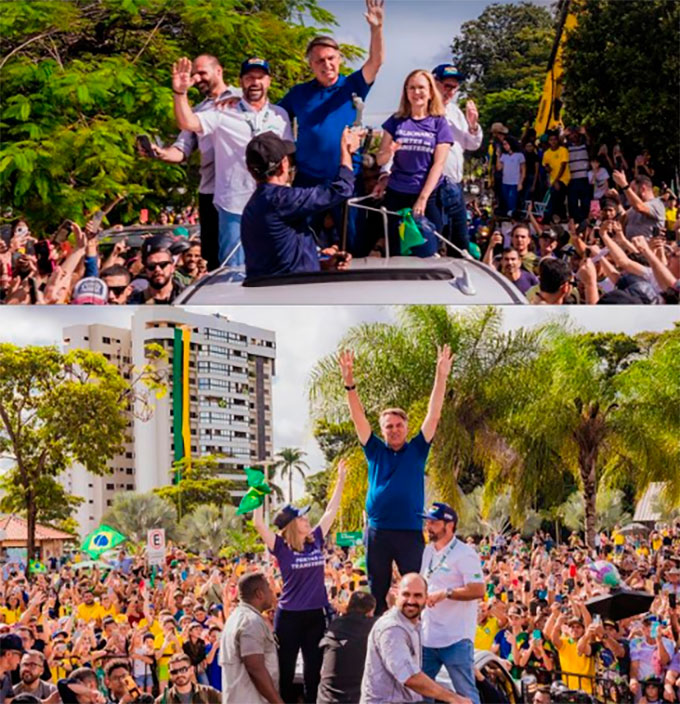 Bolsonaro pediu desfile em carro aberto ao lado de empresária em Sinop; vídeo