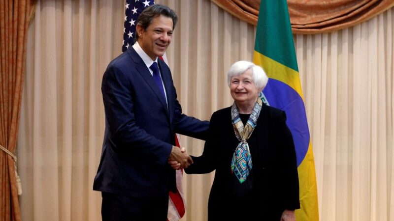 Haddad assina “parceria para o Clima“ com secretária do Tesouro dos EUA