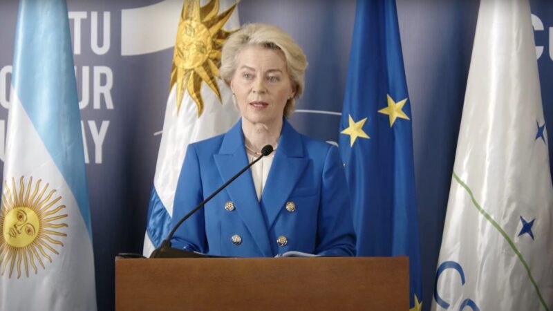 Mercosul e UE criam uma das maiores alianças comerciais do mundo, diz Von der Leyen