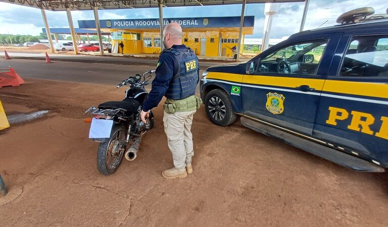 PRF apreende motocicleta com sinais de adulteração em Primavera do Leste/MT