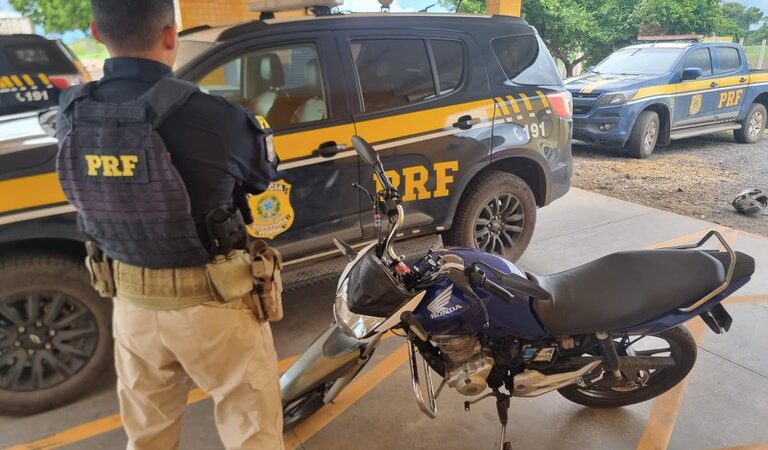 Homem é preso por adulteração de placa de motocicleta na BR-364, em Cuiabá/MT