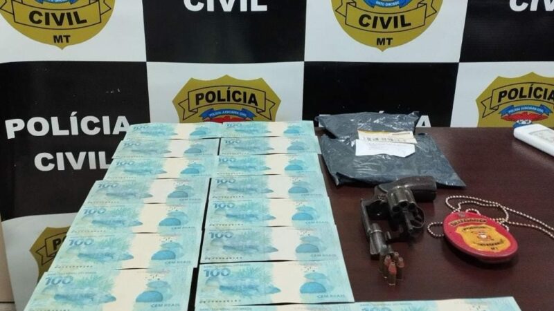 Preso em flagrante em MT pelas Polícia Civil e Federal homem que comprou notas falsas de R$ 100 pela internet