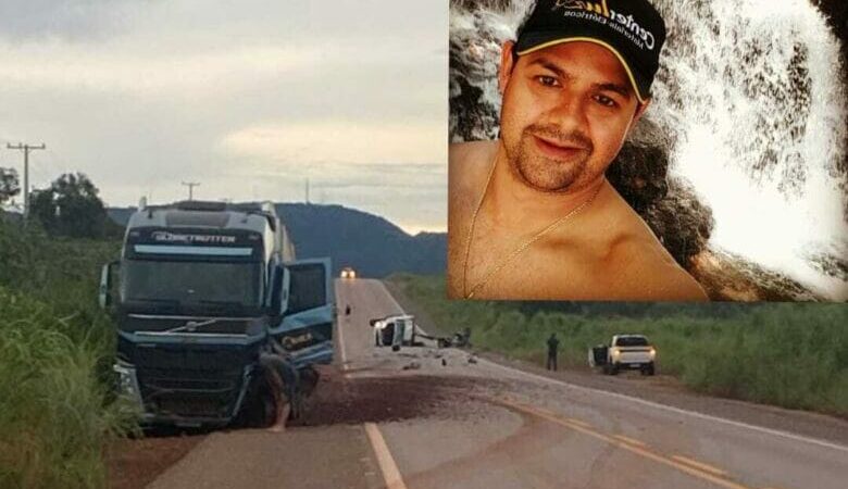 Empresário morre após bater carro em carreta na rodovia MT-100