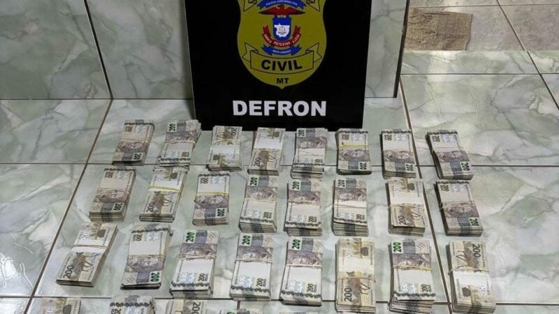 PC apreende quase R$ 1 milhão em dinheiro e cheques em residência de casal de traficantes
