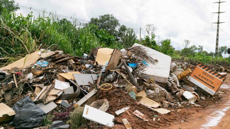 Prefeitura registra descarte irregular dez dias após retirar 340 toneladas de lixo em bolsão