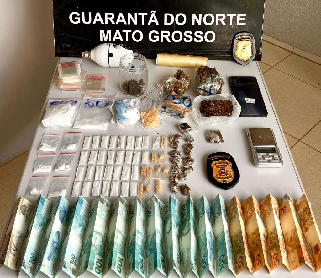 Polícia Civil prende traficante e desarticula ponto de armazenamento de drogas em Guarantã do Norte