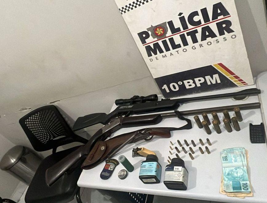 Patrulha Rural prende homem com três armas de fogo sem registro