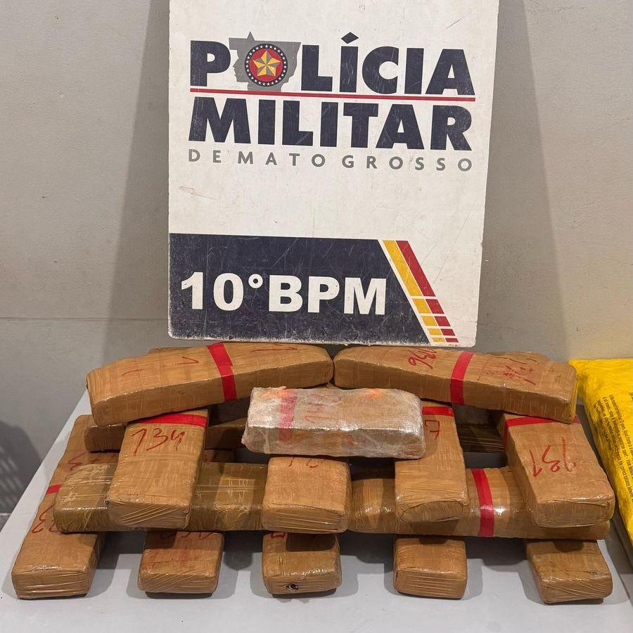 Polícia Militar prende caminhoneiro faccionado com 16 tabletes de maconha em Cuiabá