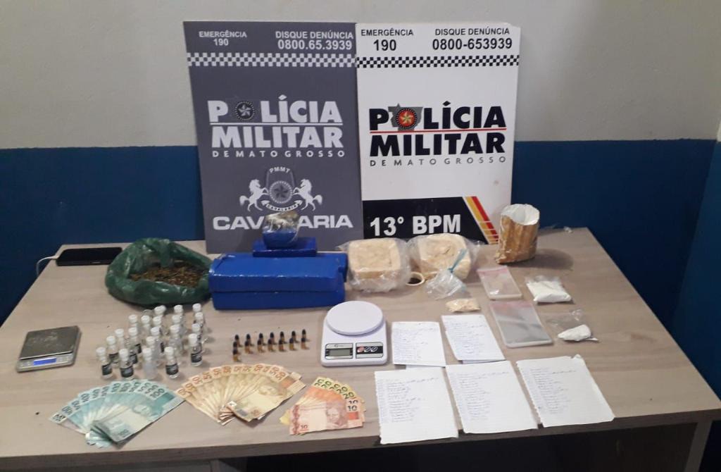 Polícia Militar apreende mais de cinco quilos de drogas e prende dois faccionados