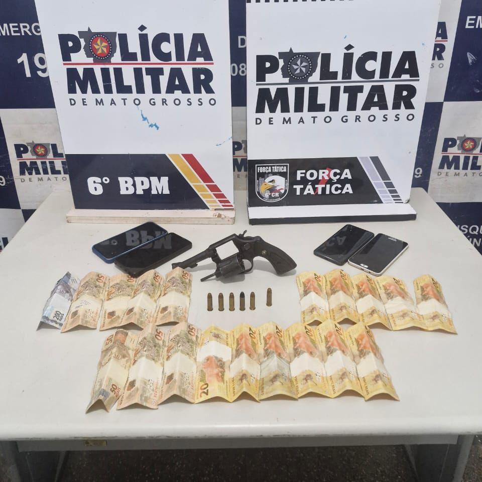 Polícia Militar prende quatro pessoas por porte ilegal de arma em Cáceres