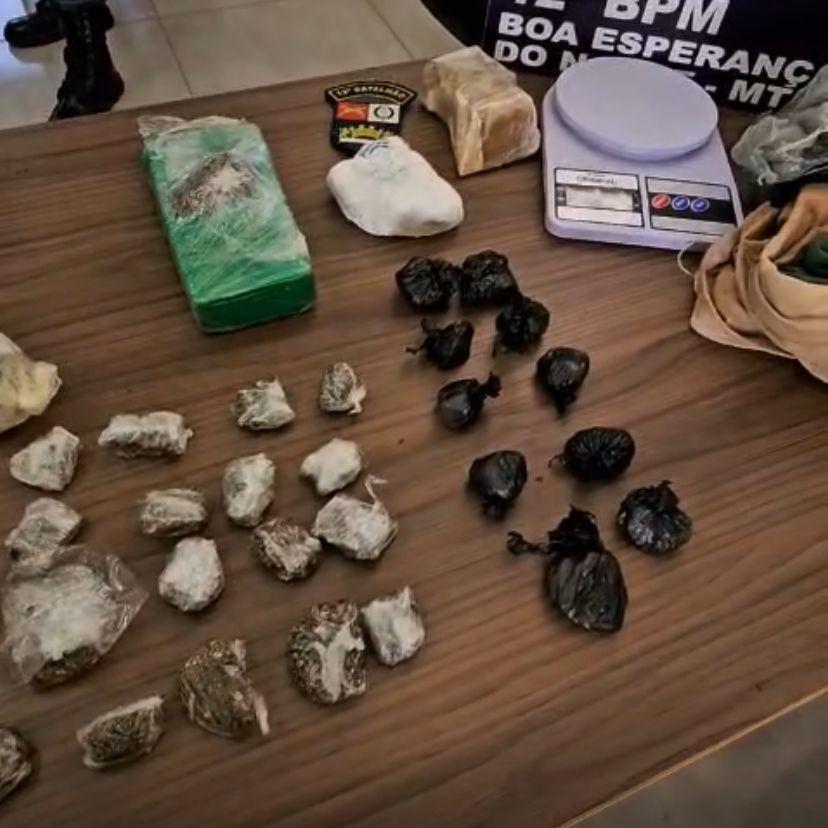 Polícia Militar prende três pessoas por tráfico de drogas em Boa Esperança do Norte