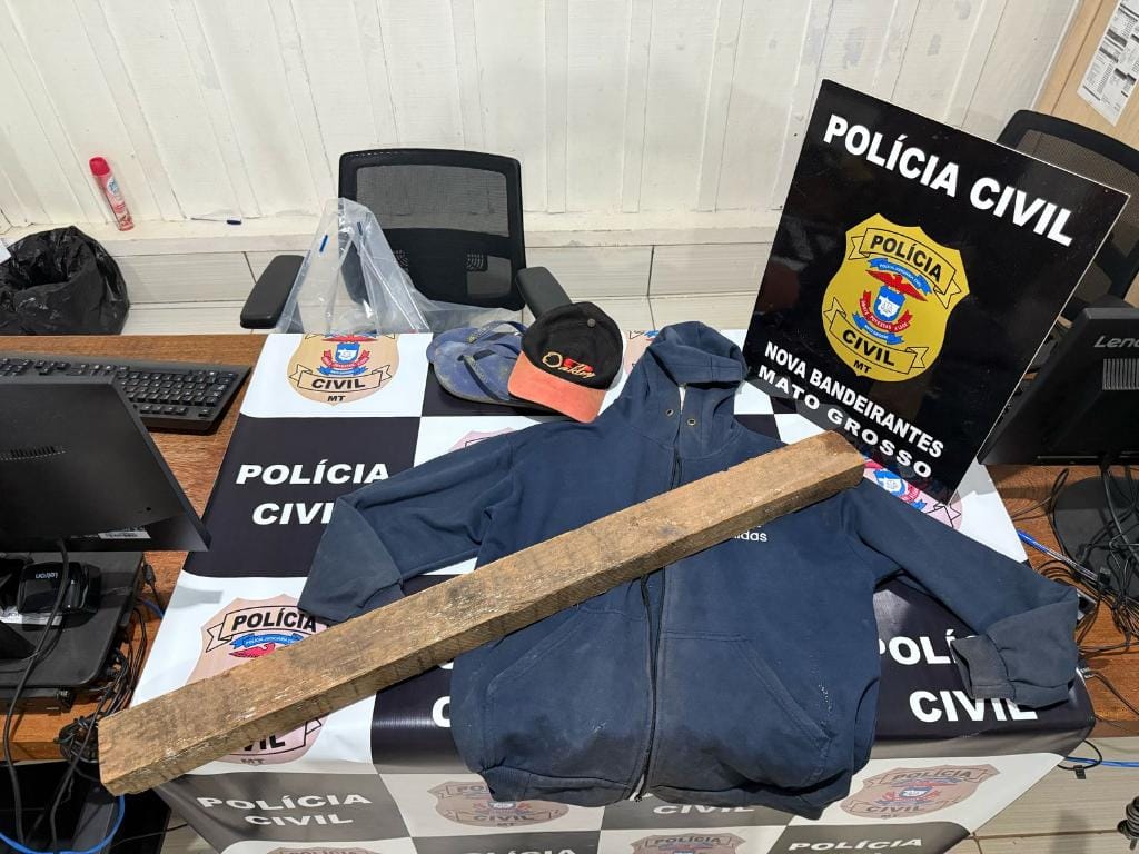 Ladrão é preso após agredir homem com pedaço de pau em tentativa de latrocínio