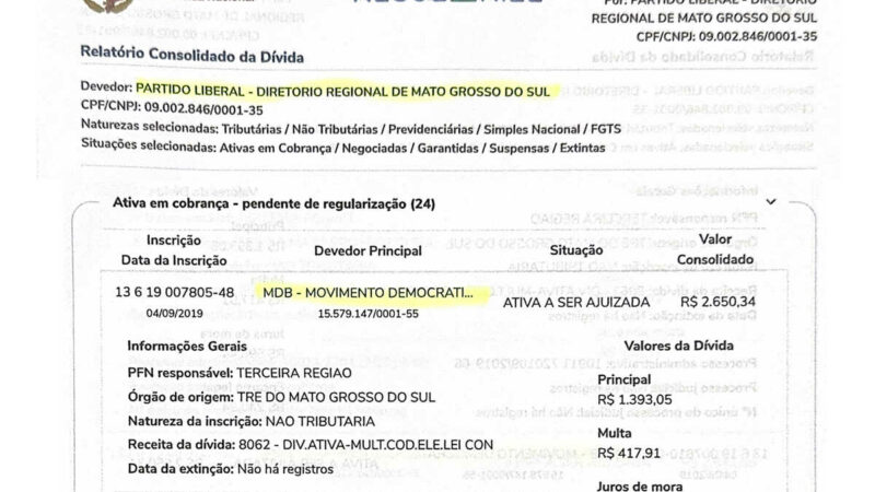 PL culpa MDB por calote que sujou nome de dois funcionários de Pollon