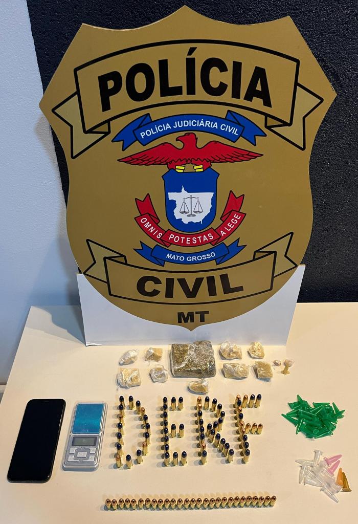 Polícia Civil prende homem que fazia “delivery” de drogas em Nova Mutum