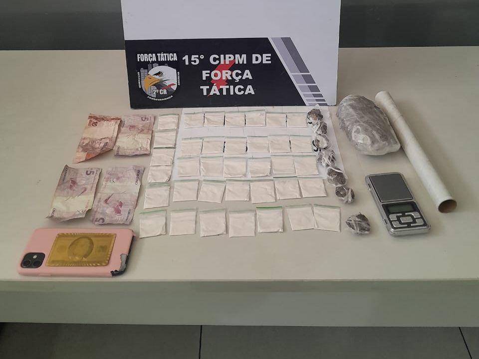 Força Tática prende mulher e apreende adolescente por tráfico de drogas em Várzea Grande