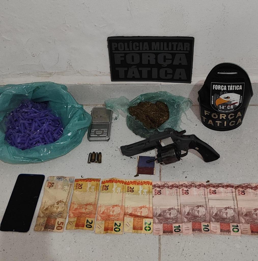 PM apreende arma de fogo, munições e faccionado com sete passagens criminais morre em confronto