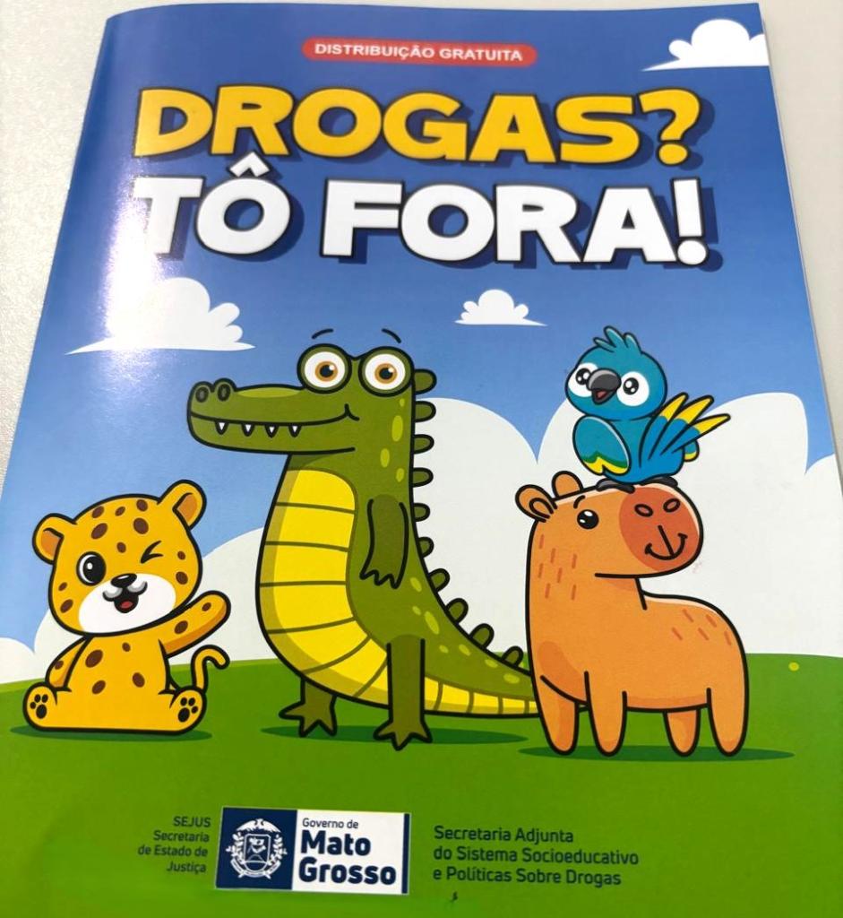 Cartilha lançada pela Sejus aborda de forma lúdica os perigos e a prevenção às drogas