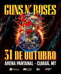 ingressos estão esgotados para show do Guns N’ Roses em Cuiabá