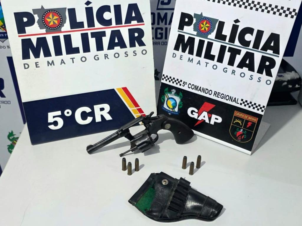 Polícia Militar prende homem que ameaçou irmão com arma de fogo em Barra do Garças