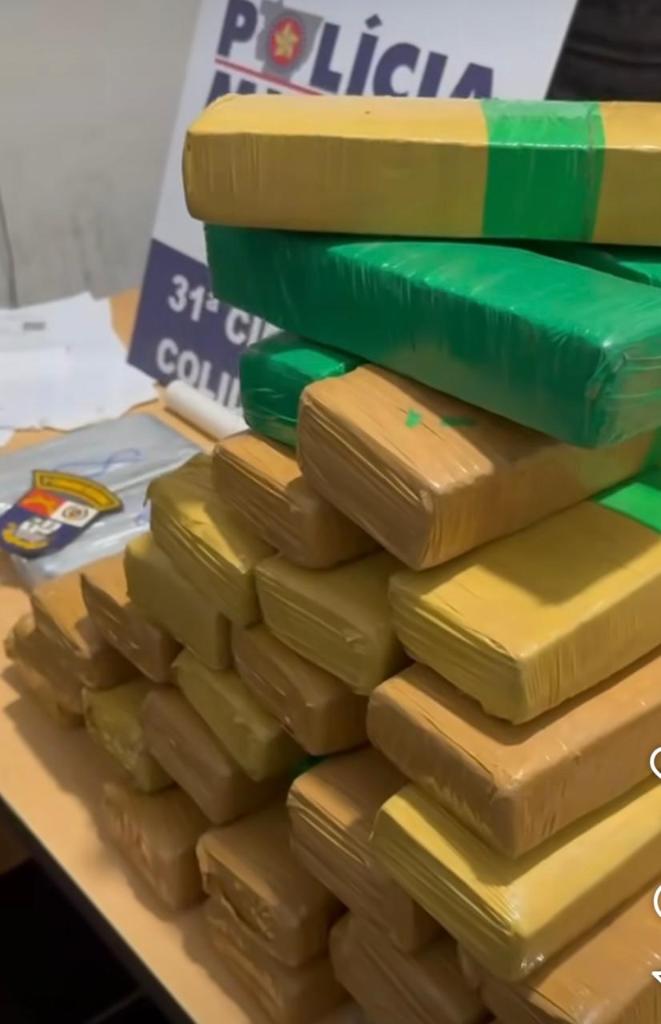 PM apreende 35 tabletes de drogas e prende dois faccionados em Colíder