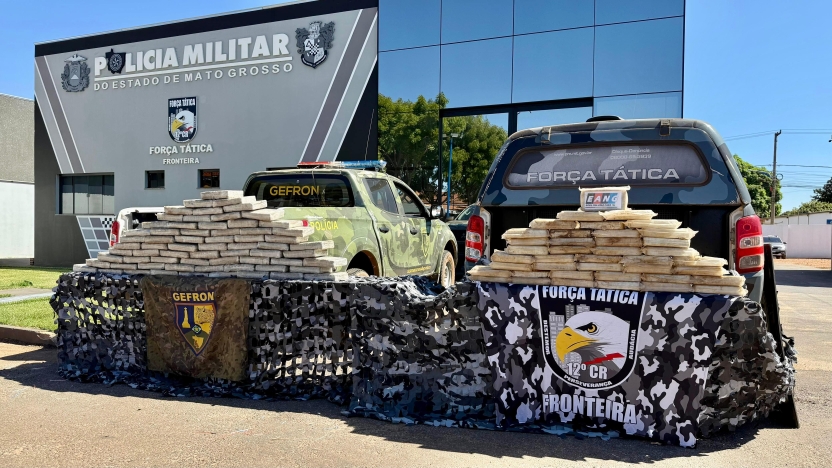 Ação integrada apreende mais de 100 tabletes de droga e facções criminosas levam prejuízo de R$ 1 milhão