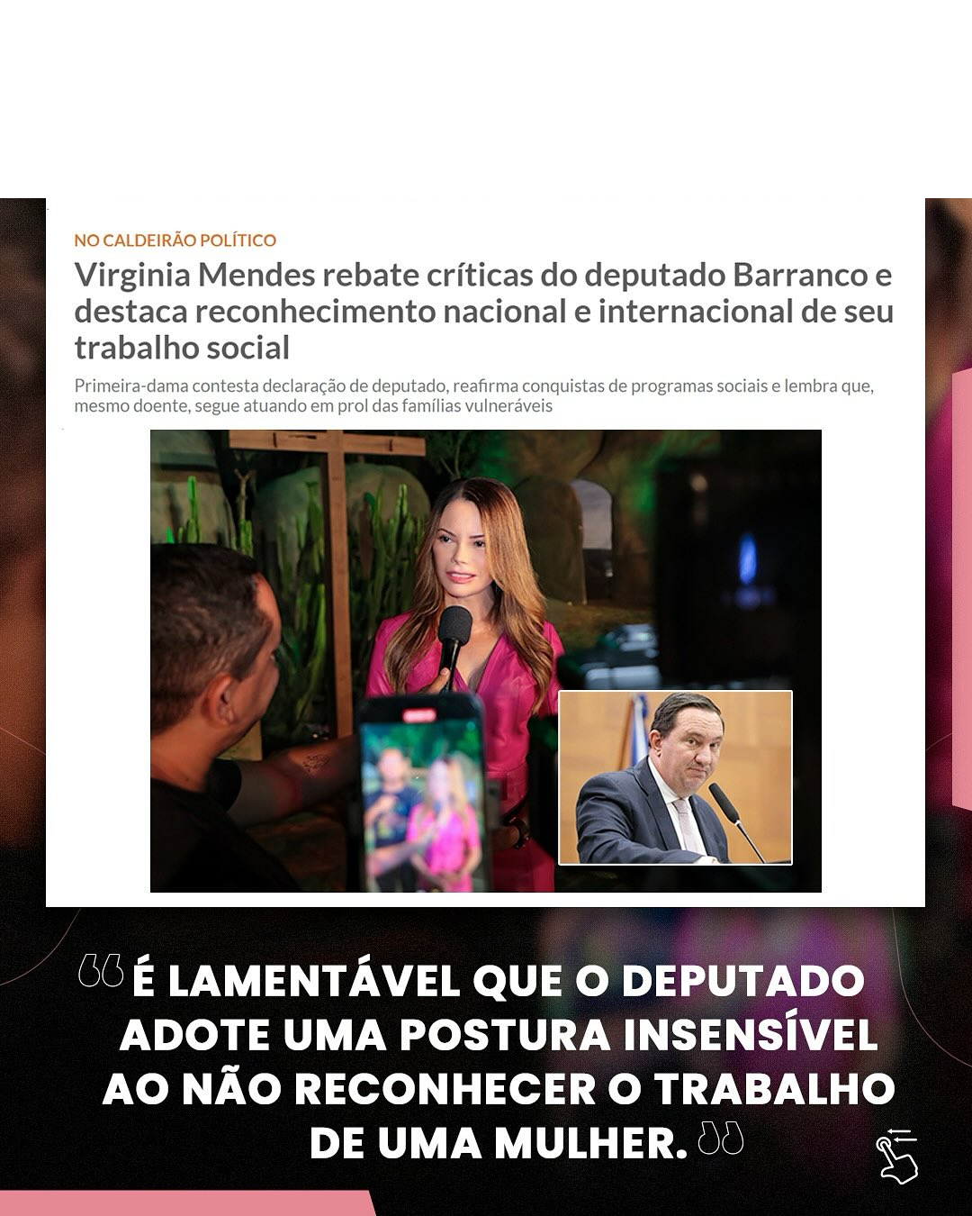 Virginia ao Deputado Barranco