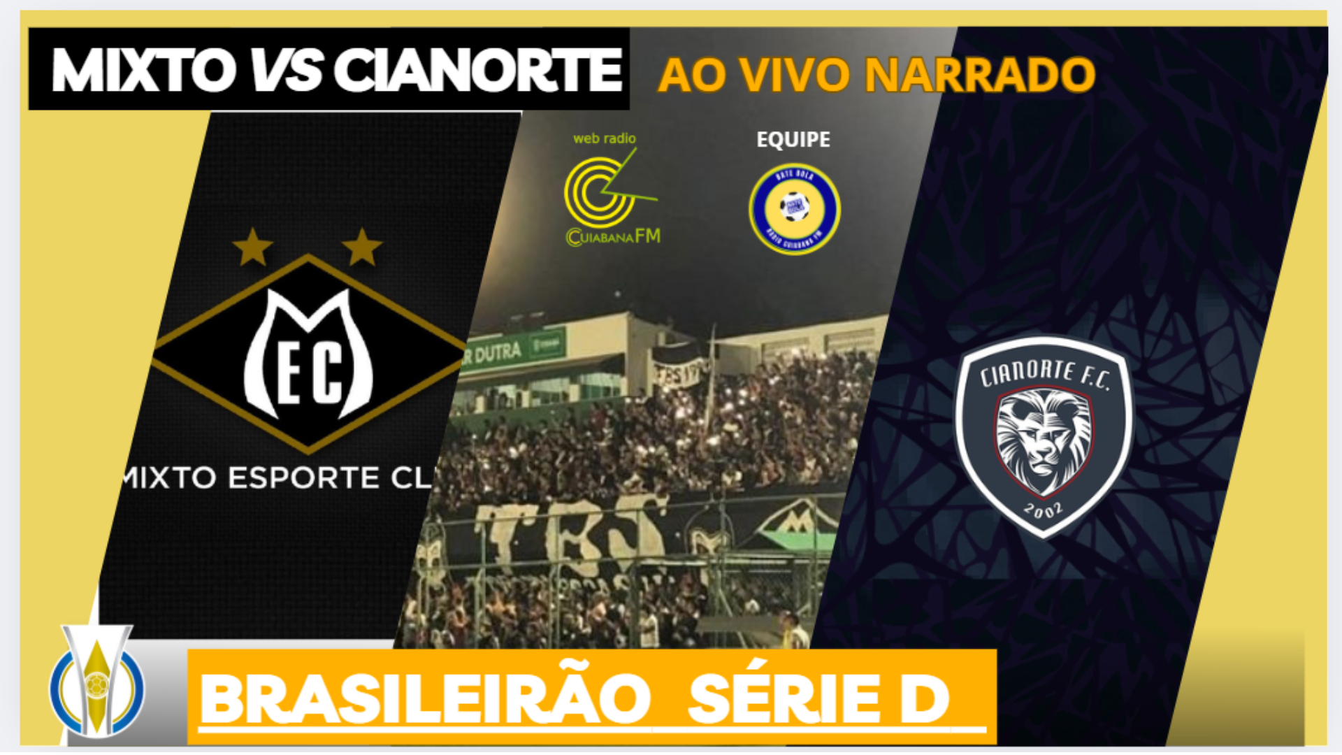 Mixto & Cianorte se enfrentar neste sábado