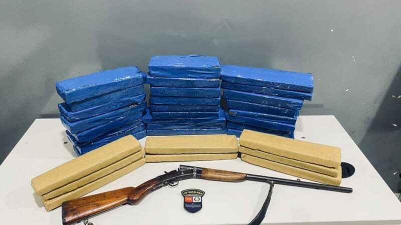 Traficante é preso com 33 tabletes de maconha na zona rural de Várzea Grande