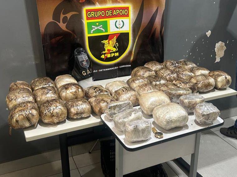 Polícia Militar apreende 50 quilos de maconha dentro de veículo em Várzea Grande