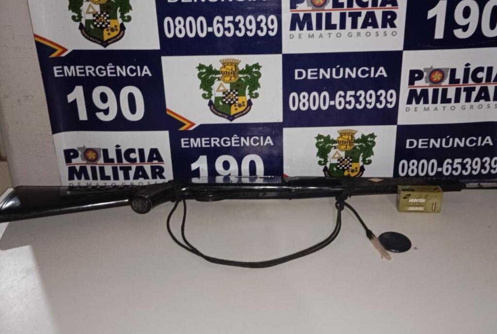 PM prende homem por agredir esposa e porte ilegal de arma em Vila Bela da Santíssima Trindade