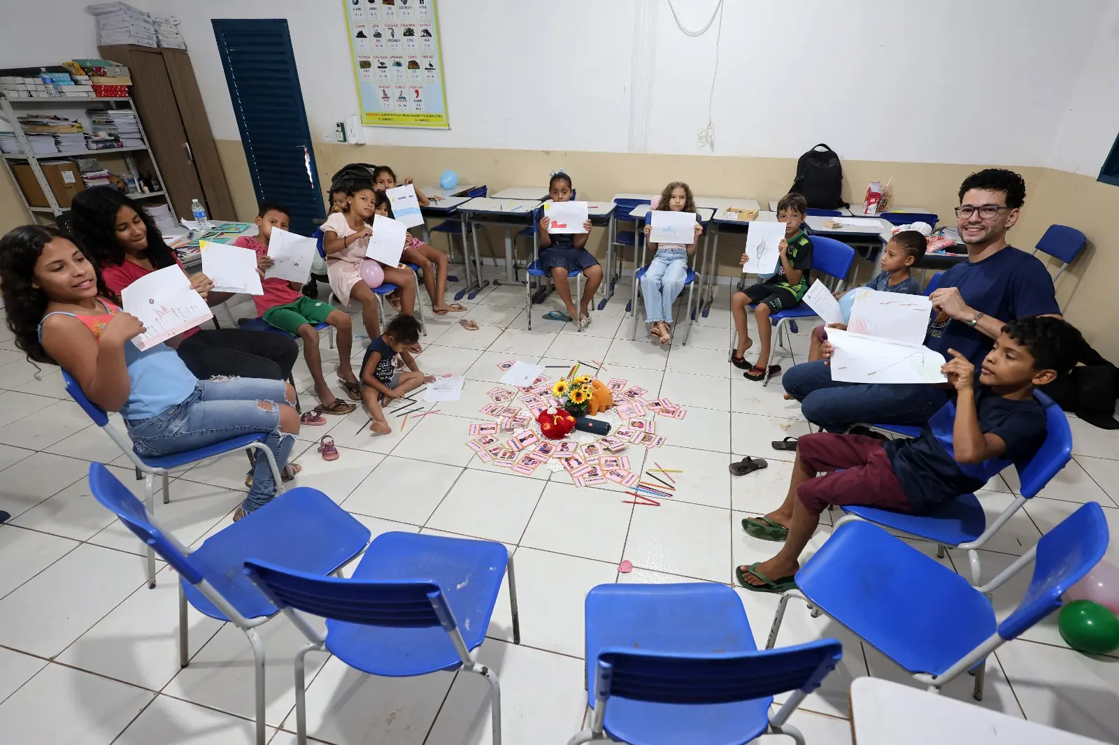 Círculo de Paz promove escuta, desperta sonhos e união entre crianças durante Expedição