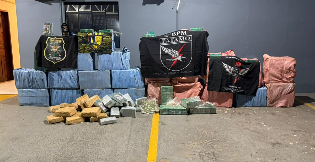 Forças de segurança de MT e RO apreendem 900 kg de cocaína e causam prejuízo de R$ 16,2 mi às facções