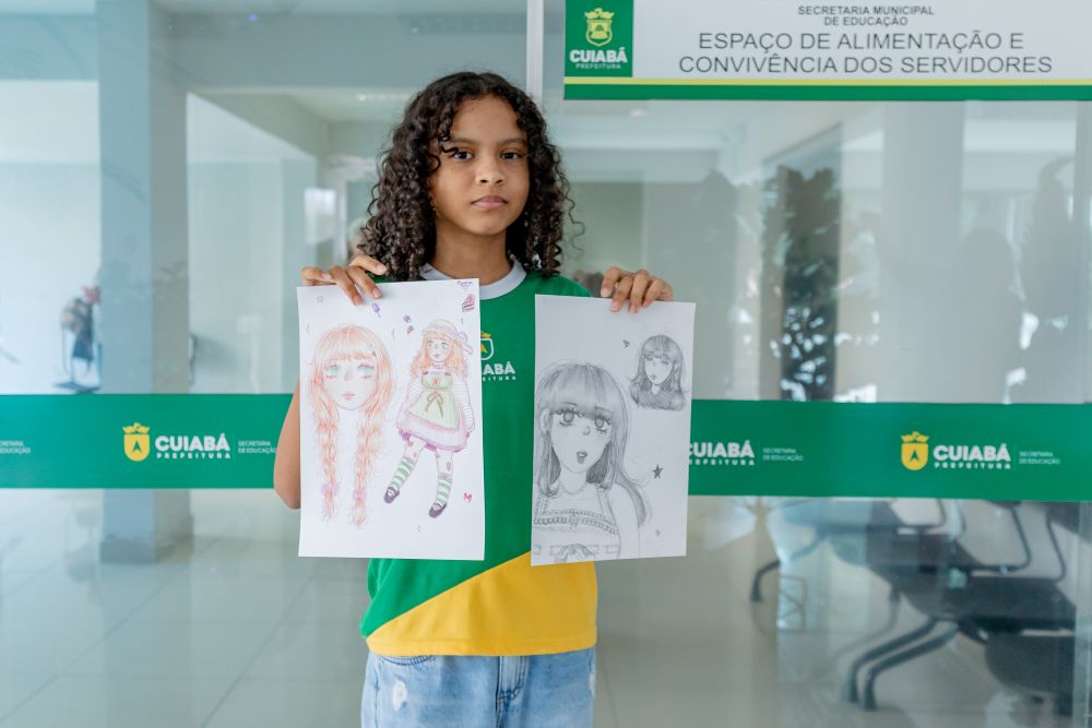 Aluna de Cuiabá surpreende pela qualidade na produção de desenhos