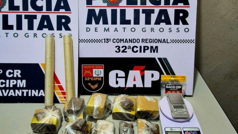 PM prende três faccionados por tráfico de drogas e apreende dois quilos de entorpecentes
