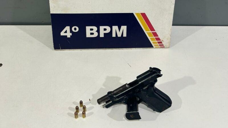 PM prende motorista por porte ilegal de arma de fogo após ameaçar homem