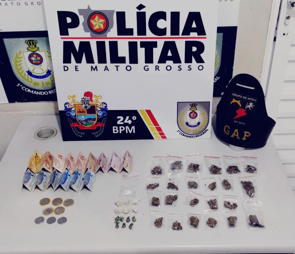 Polícia Militar prende homem por tráfico de drogas e apreende porções de entorpecentes