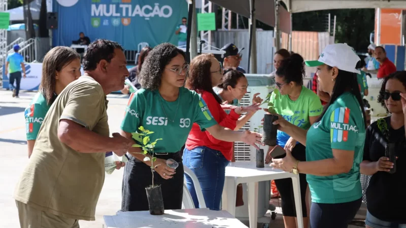 Verde Novo distribui mais de 400 mudas de árvores no Multiação