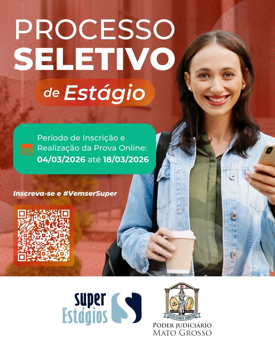 Inscrições do processo seletivo para estágio no TJMT já estão abertas