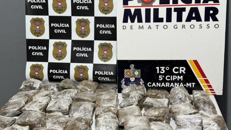 Polícias Civil e Militar prendem homem que comercializava drogas próximo à feira em Canarana
