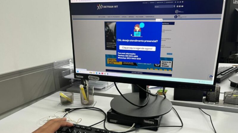 Detran-MT alerta para golpe de site falso da autarquia