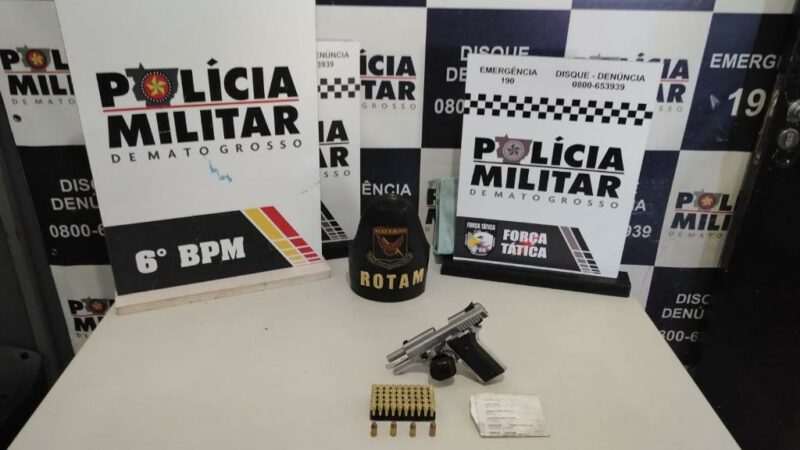 Polícia Militar prende em flagrante suspeito de homicídio em Cáceres